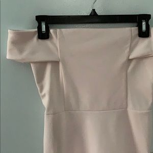 Mini White Strapless Dress